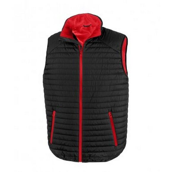 Result Adults Unisex Thermoquilt Vest / Black/Red